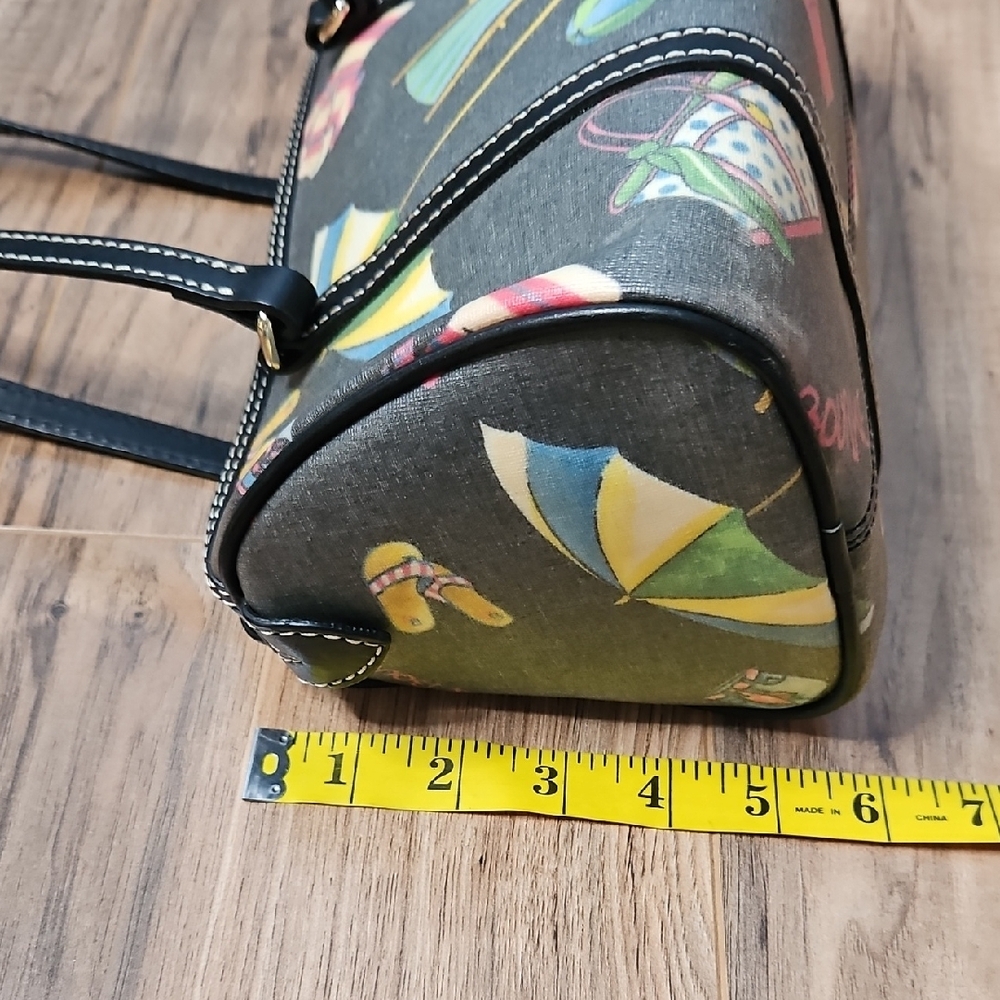 Dooney & Bourke Black Multicolor Summer Style Shoulder Bag - Picture 14 of 15